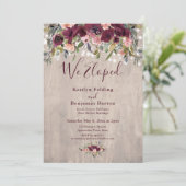 Rustikale Blumenlampen, die wir nur Empfang gegoss Einladung (Stehend Vorderseite)