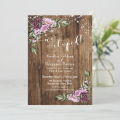 Rustikale Blumenlampen, die wir nur Empfang gegoss Einladung (Stehend Vorderseite)