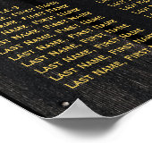 Rustikale Blumenlampen Hochzeitsstatue Poster (Ecke)