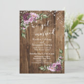 Rustikale Blumenlampen Wir haben nur Verheirateten Einladung (Stehend Vorderseite)