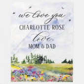 Rustikale Blumenlandschaft Maßgeblich "Wir Liebe S Fleecedecke (Vorderseite)