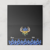 Rustikale Blumenläppchen Hochzeitsstimmung in Plat Platzkarte (Außenseite Aufgefaltet)