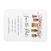 Rustikale Blumenlaternen-Hochzeit Bitte Termin vor Magnet (Horizontal)