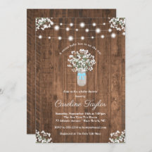 Rustikale Blumenmason Jar Lights Baby Boy Dusche