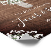 Rustikale Blumenmason Jar Lights Begrüßung Poster (Ecke)