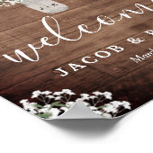 Rustikale Blumenmason Jar Lights Begrüßung Poster (Ecke)