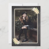 Rustikale Blumenmason Jar Lights Graduierungsparty Einladung (Rückseite)