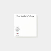 Rustikale Blumenmason Jar Red Heart Liebe Blume Post-it Klebezettel (Vorderseite)