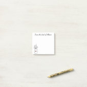 Rustikale Blumenmason Jar Red Heart Liebe Blume Post-it Klebezettel (Auf Schreibtisch)