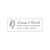 Rustikale Blumennamen Hochzeitsadresse Permastempel (Design)