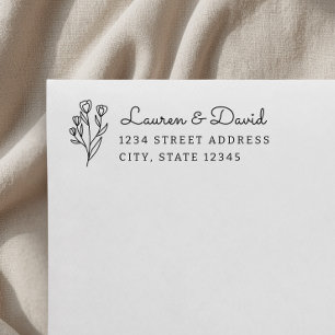 Rustikale Blumennamen Hochzeitsadresse Permastempel