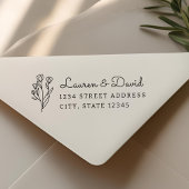 Rustikale Blumennamen Hochzeitsadresse Permastempel