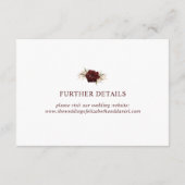 Rustikale Blumenpampas-Gras-Hochzeiten Details Begleitkarte (Rückseite)