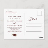 Rustikale Blumenpampas Gras Save the Date Postkart Postkarte (Rückseite)