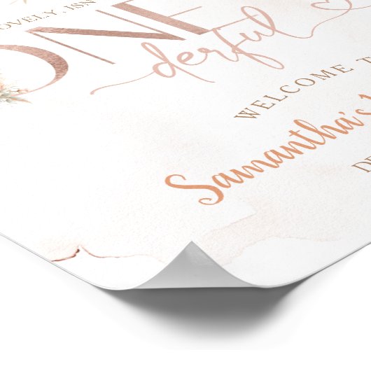 Rustikale Blumenpampas sind nicht willkommen Poster (Ecke)