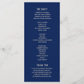 Rustikale Blumenpfirsich und Hochzeit von Navy Blu Programm (Rückseite)