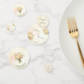 Rustikale Blumenpfirsichtücher Rose Hochzeitsdekor Konfetti (Gruppe)