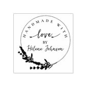 Rustikale Blumenrahmen, handgefertigt mit Liebe Gummistempel (Prägung)