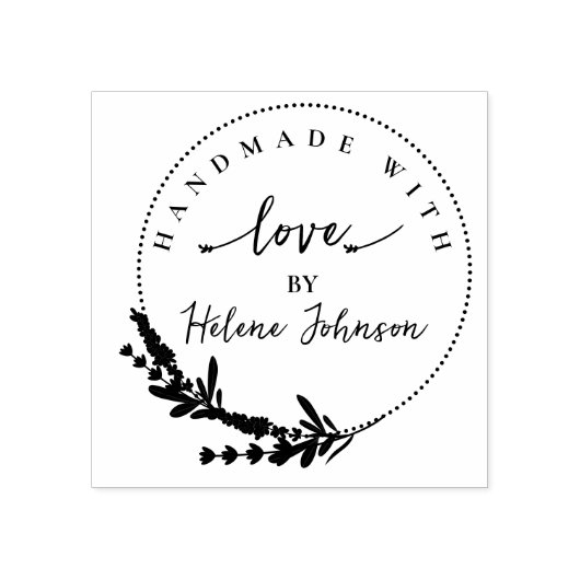 Rustikale Blumenrahmen, handgefertigt mit Liebe Gummistempel (Prägung)