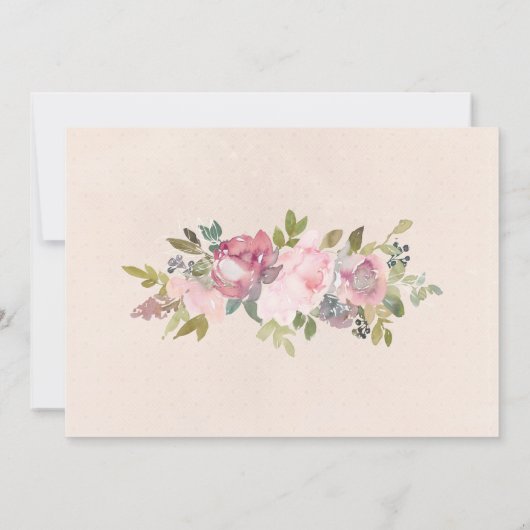 rustikale Blumenrahmen virtuelle Babydusche einlad (Rückseite)