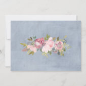 rustikale Blumenrahmen virtuelle Babydusche einlad (Rückseite)