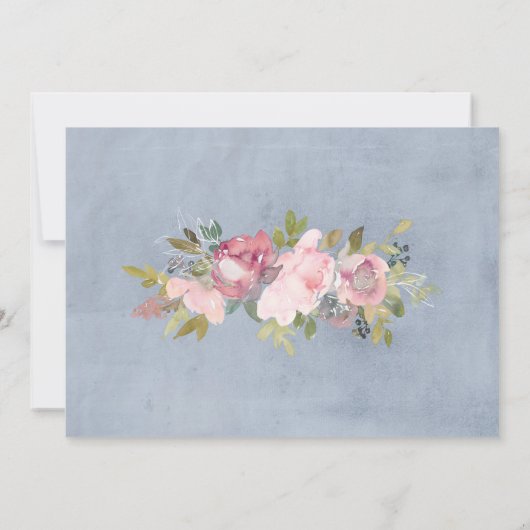 rustikale Blumenrahmen virtuelle Babydusche einlad (Rückseite)