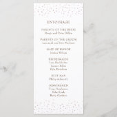 Rustikale Blumenrosa Hochzeit Programm (Rückseite)