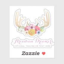 Rustikale Blumenschildkröten Pastellfarben-Logo