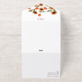 Rustikale, blumenskandinavische Volkshochzeit Insp All-in-One-Einladung (Außenseite)