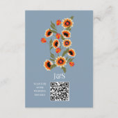 Rustikale, blumenskandinavische Volkshochzeit Insp Begleitkarte (Rückseite)