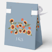 Rustikale, blumenskandinavische Volkshochzeit Insp Geschenkschachtel (Rückseite)