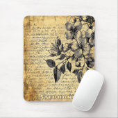 Rustikale Blumenskizze mit Kalligrafie - Alter (1) Mousepad (Mit Mouse)