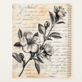 Rustikale Blumenskizze mit Kalligrafie - Alter (2) Planer (Rückseite)