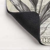 Rustikale Blumenskizze mit Kalligrafie - Alter (3) Mousepad (Ecke)