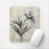 Rustikale Blumenskizze mit Kalligrafie - Alter (3) Mousepad (Mit Mouse)