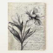 Rustikale Blumenskizze mit Kalligrafie - Alter (3) Planer (Rückseite)