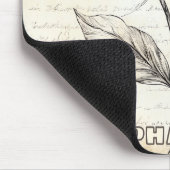 Rustikale Blumenskizze mit Kalligrafie - Alter (4) Mousepad (Ecke)