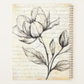 Rustikale Blumenskizze mit Kalligrafie - Alter (4) Planer (Rückseite)
