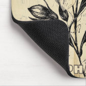Rustikale Blumenskizze mit Kalligrafie - Alter (5) Mousepad (Ecke)