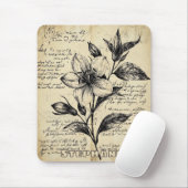 Rustikale Blumenskizze mit Kalligrafie - Alter (5) Mousepad (Mit Mouse)