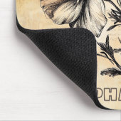 Rustikale Blumenskizze mit Kalligrafie - Alter (6) Mousepad (Ecke)