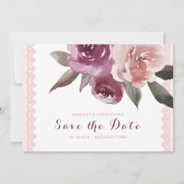 Rustikale Blumenspitze Save the Date