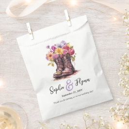 Rustikale Blumenstiefel Landhochzeit Geschenktütchen