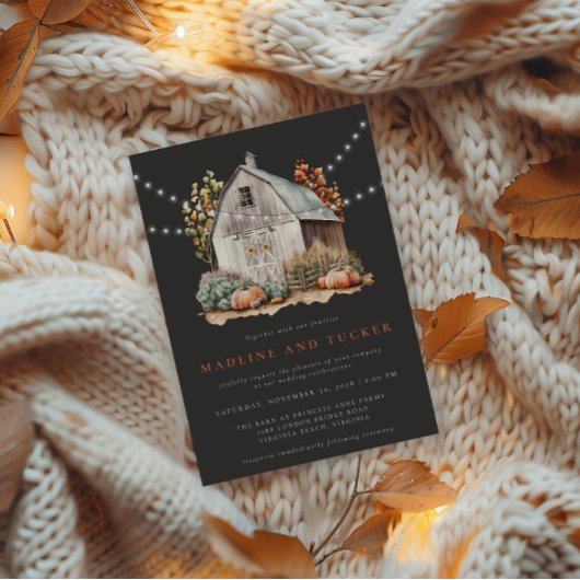 Rustikale Blumenstrauß Einladung