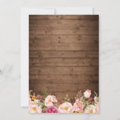 Rustikale Blumenstrauß-Graduierungspartei Einladung (Rückseite)