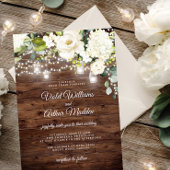 Rustikale Blumenstrauß-Hochzeit Einladung