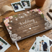 Rustikale Blumenstrauß-Hochzeit Gästebuch