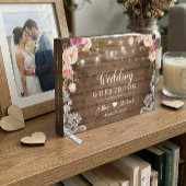 Rustikale Blumenstrauß-Hochzeit Gästebuch