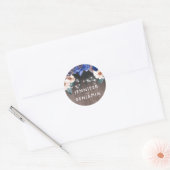 Rustikale Blumenstrauß-Hochzeit im Herbst Runder Aufkleber (Umschlag)