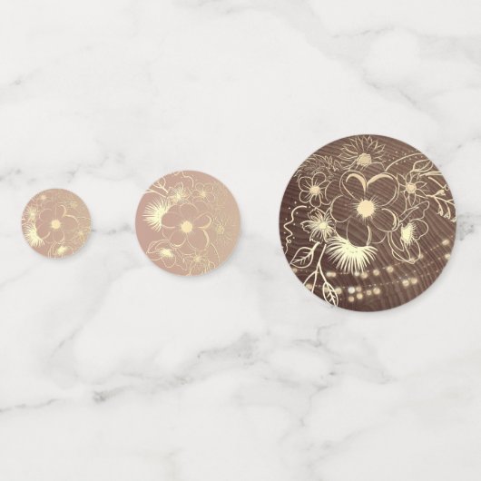 Rustikale Blumenstrauß Wedding Confetti Konfetti (Rückseiten)